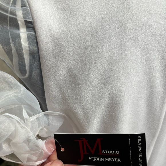 JM STUDIO BY JOHN MEYER Winter White Midi Cocktail Holiday Formal Dress SZ 6 - Picture 7 of 14